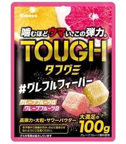 Amazon | カバヤ食品 タフグミ グレーピーパンチ 100g×8個 | カバヤ